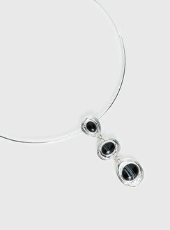 Fever Dream Pendant Necklace Silver / Black