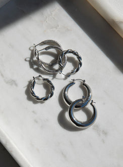 Ciara Earring Set Silver