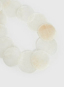Summer Solstice Shell Detail Necklace White