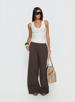 Lunea Concealed Waistband Pants Brown