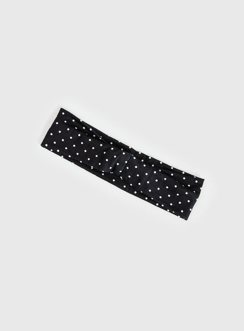The Juney Headband Black Polka Dot