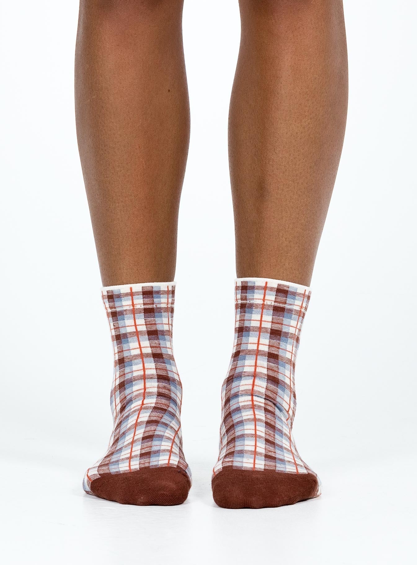 Socks Plaid print Good stretch  