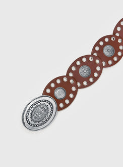 Sacrifices Belt Brown / Silver