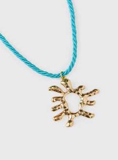 Go Dancing Necklace Gold / Blue