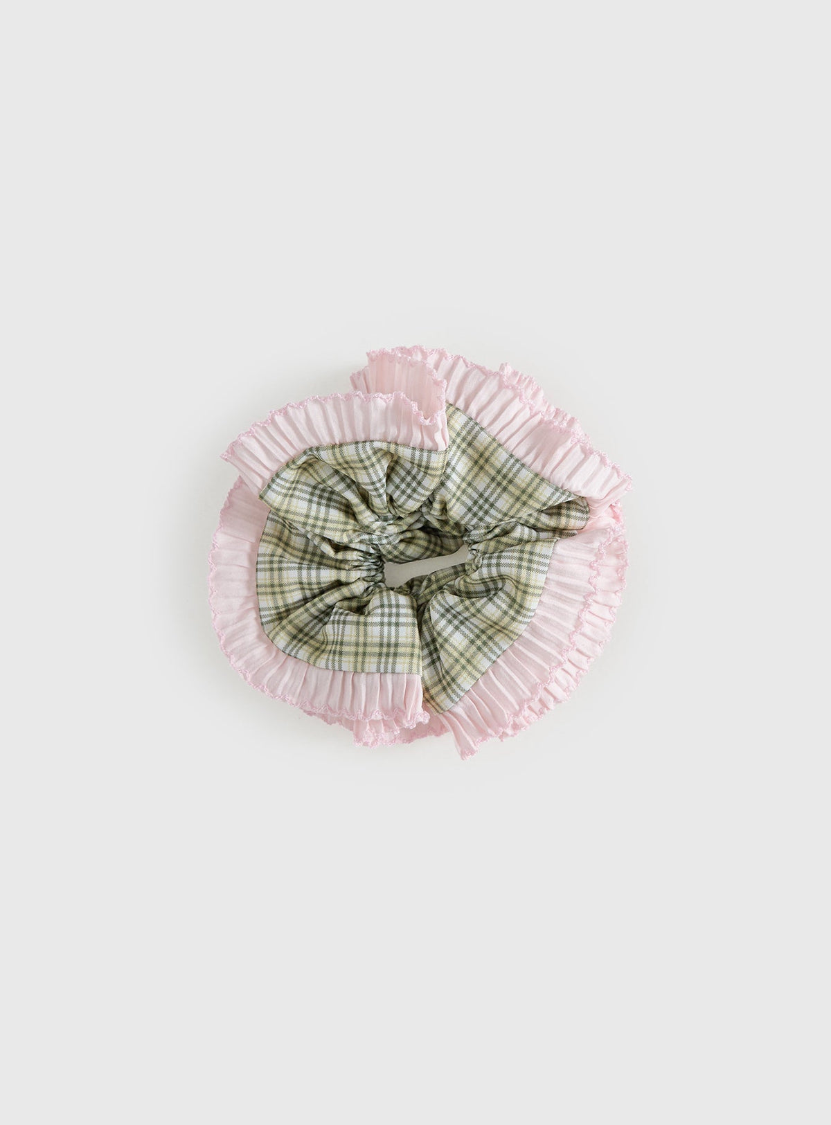 Ophelea Scrunchie Green Check