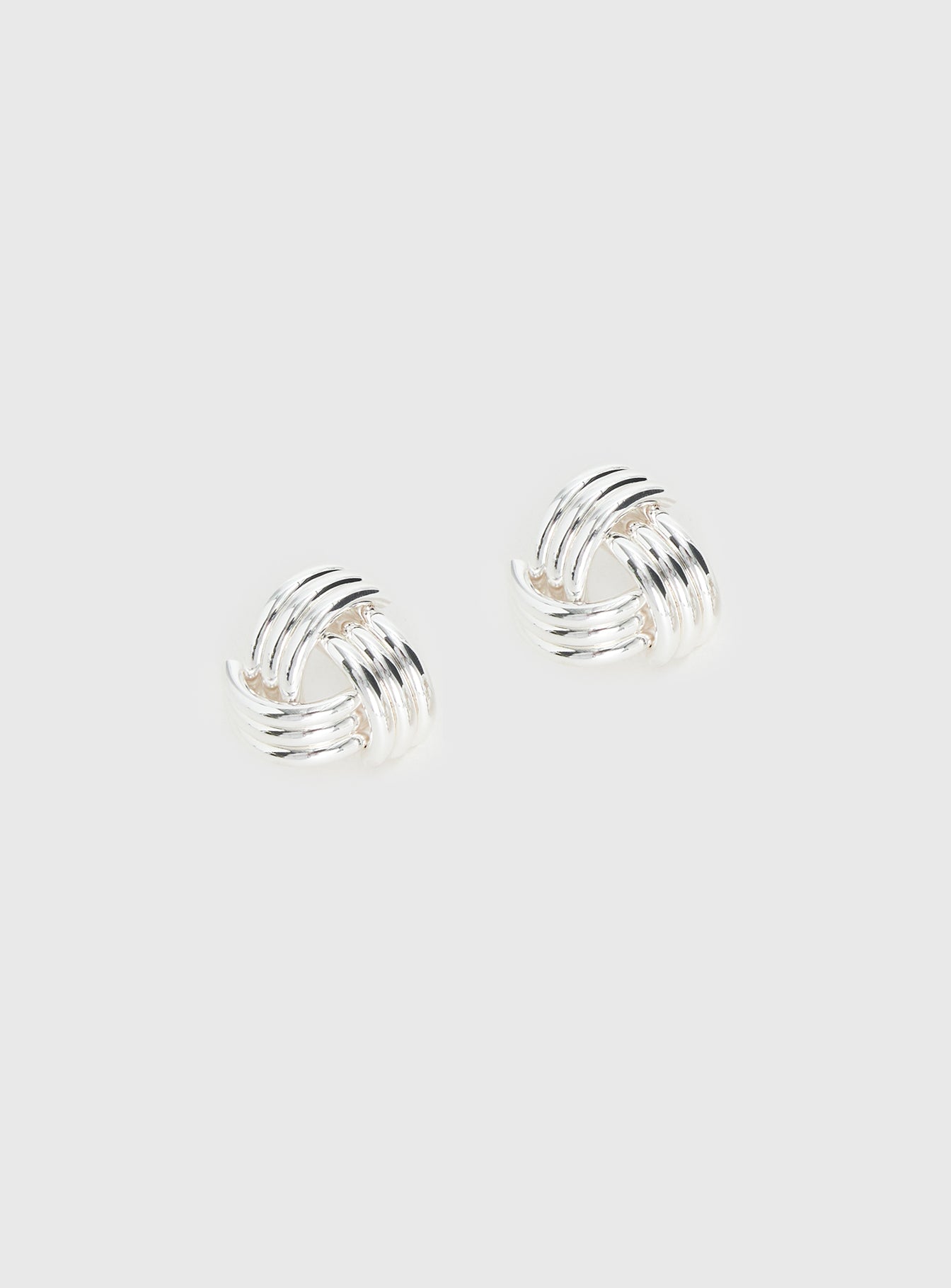 Olivea Knot Earrings Silver