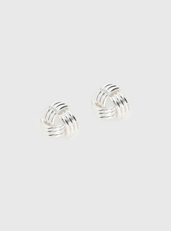 Olivea Knot Earrings Silver