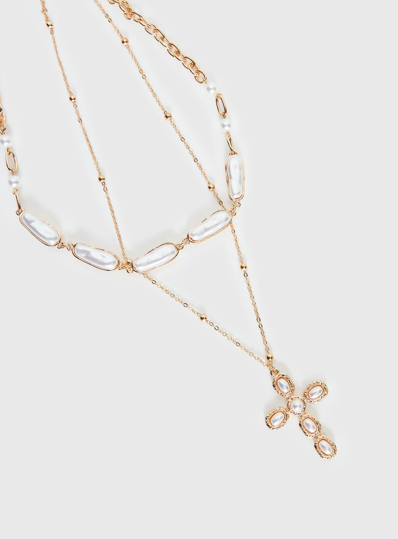 Isabellah Pearl Necklace Pack Gold