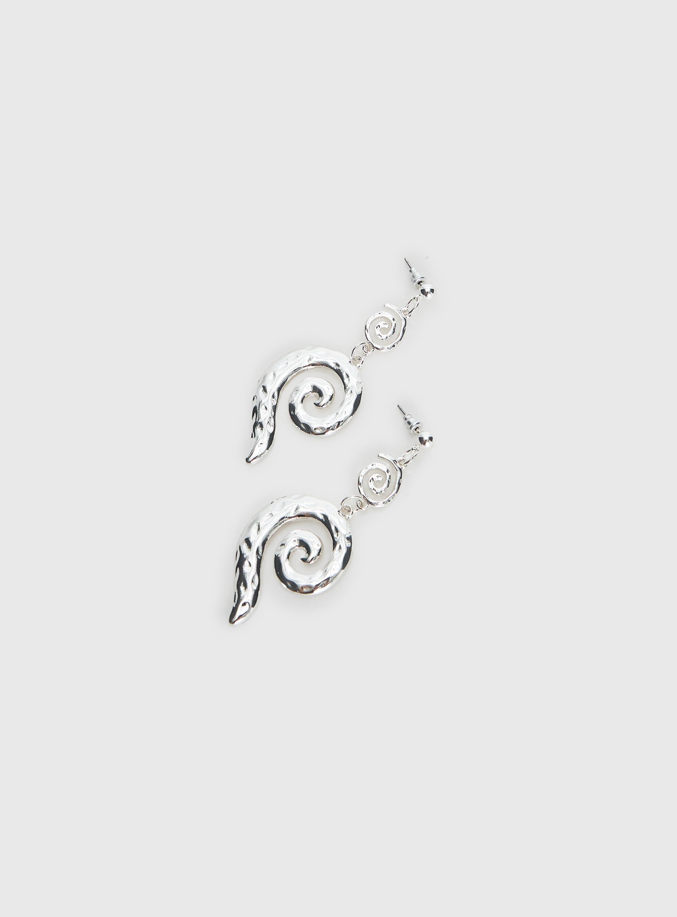 Top Of Mind Swirl Earrings Silver