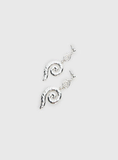 Top Of Mind Swirl Earrings Silver