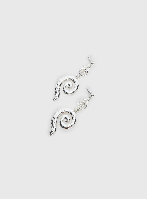 Top Of Mind Swirl Earrings Silver
