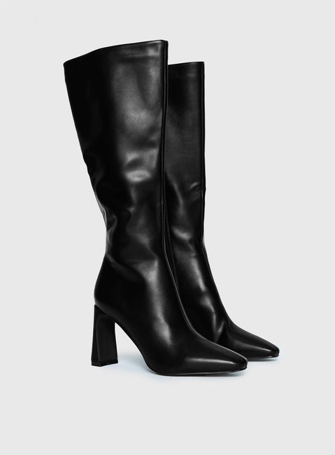 Sawyer Knee High Boots Black