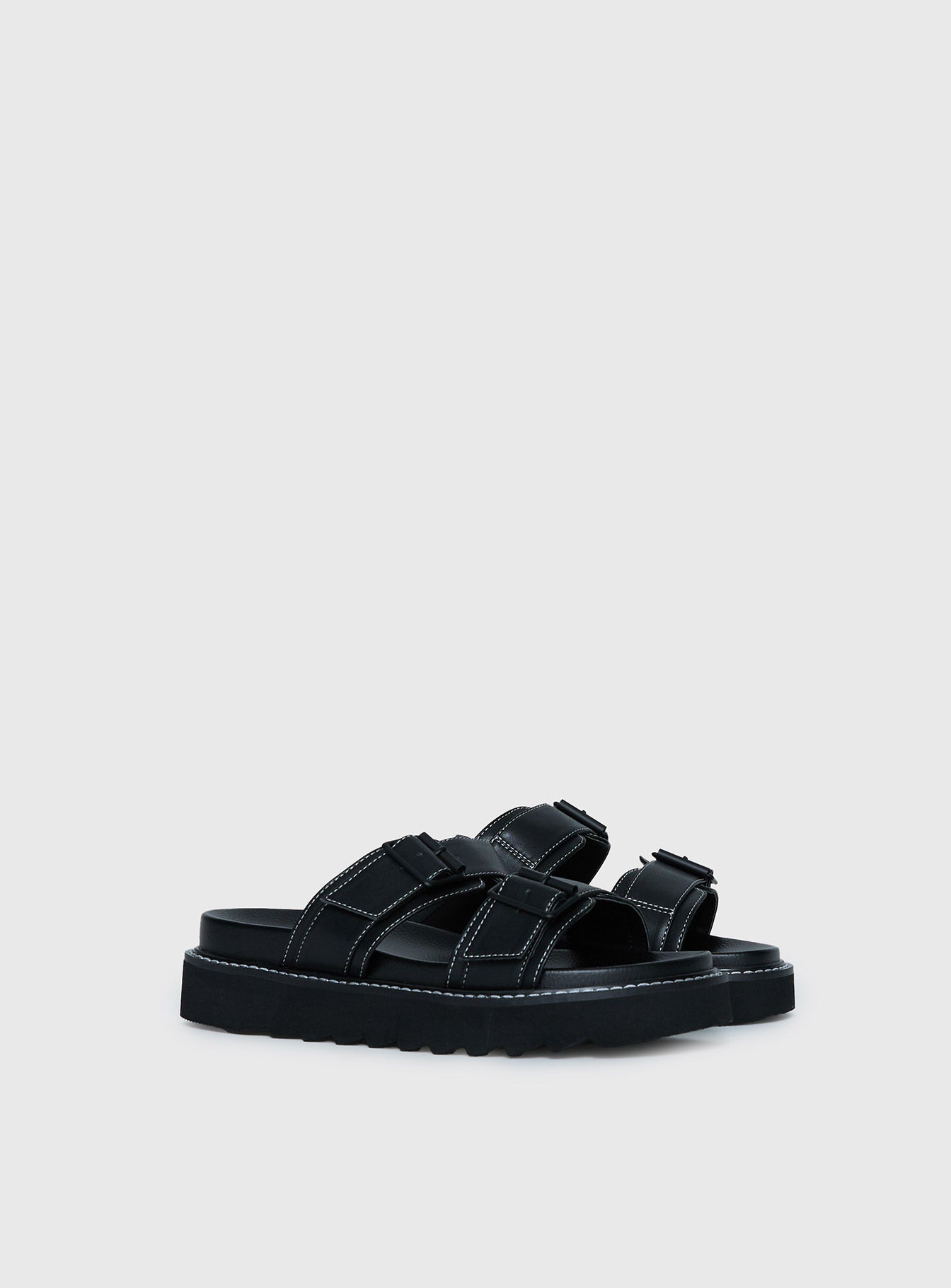 Ma Belle Sandals Contrast Stitch
