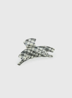 Sloen Claw Clip Black Check