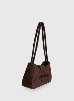 Scotlyn Shoulder Bag Faux Suede Brown