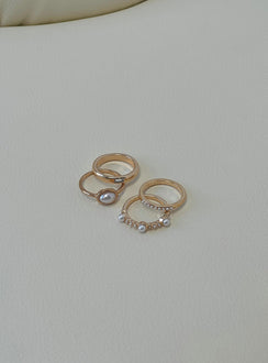 Edwina Ring Pack Gold