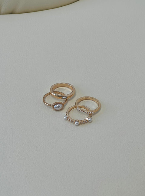 Edwina Ring Pack Gold
