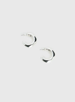 Elevara Hoop Earrings Silver