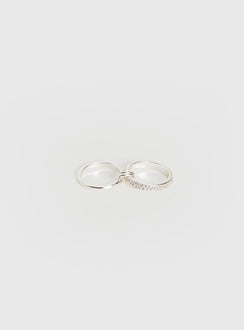 Something Sweet Stacked Ring Silver
