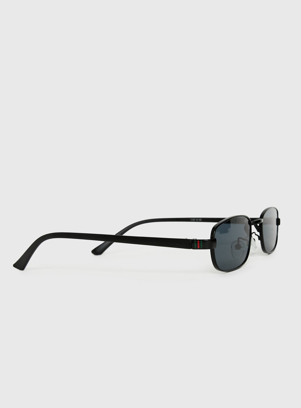 Tillie Metal Frame Oval Sunglasses Black