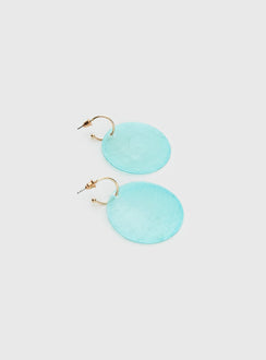 Cheriosa Shell Earrings Blue