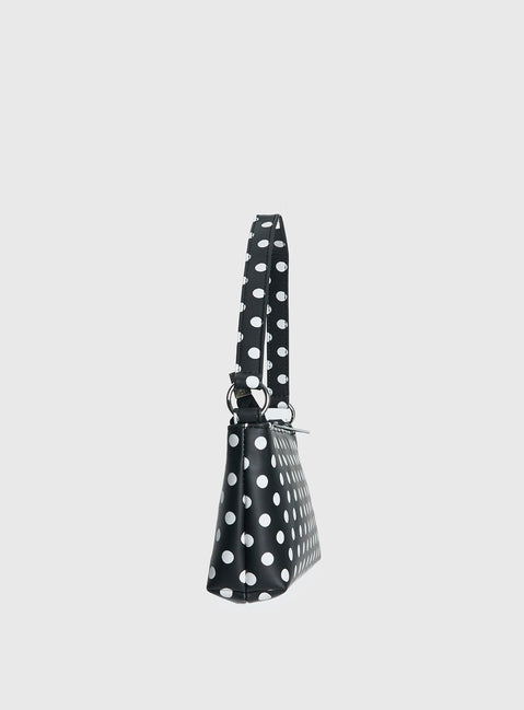 Aire Shoulder Bag Black Polka