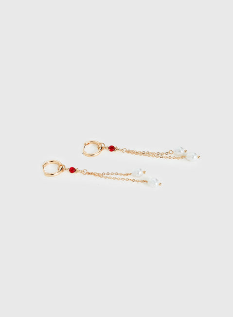 What Is Life Dangly Earrings Gold