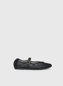 Therapy Alicante Mesh Ballet Flats Black
