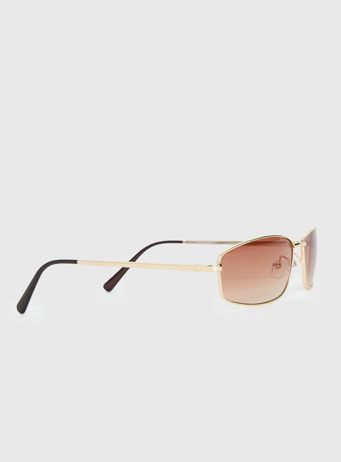 Lavish Life Sunglasses Gold / Brown