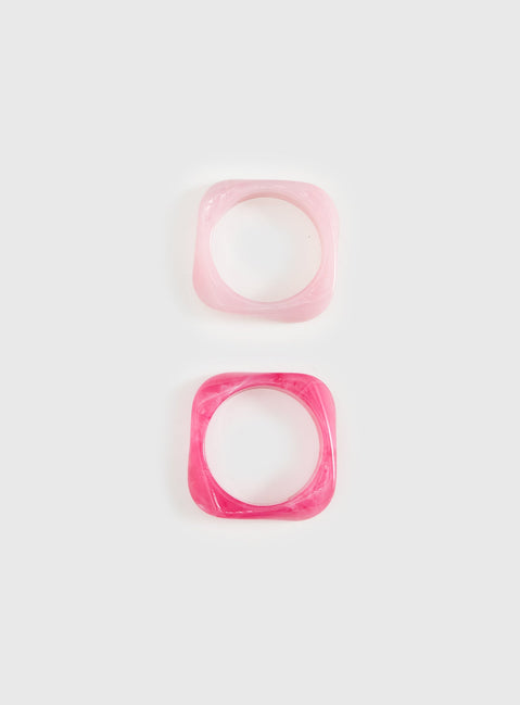 Billy Resin Cuff Pack Pink