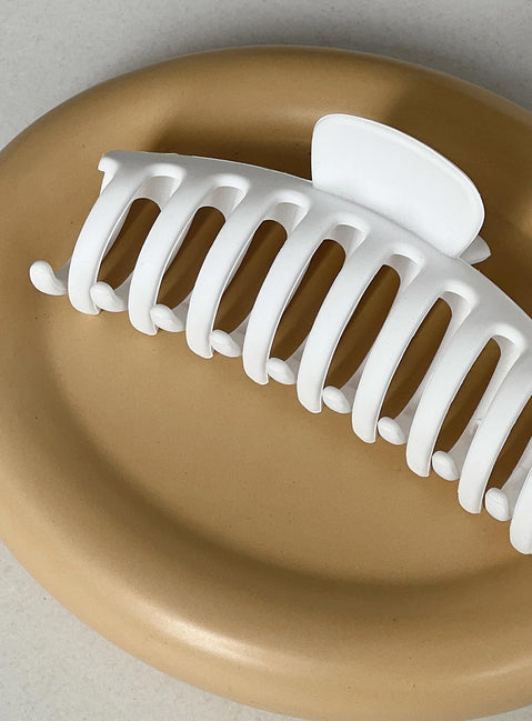 Watch Me Hair Clip White