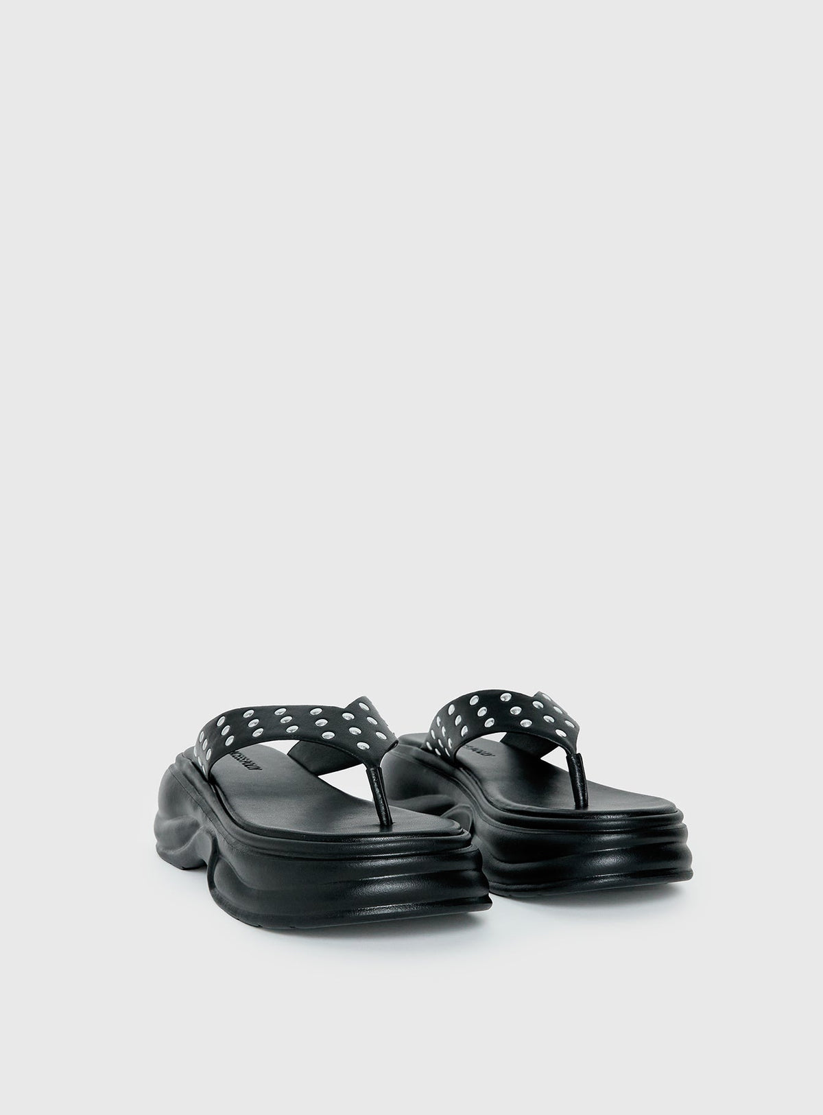 Fienna Platform Thong Sandals Black