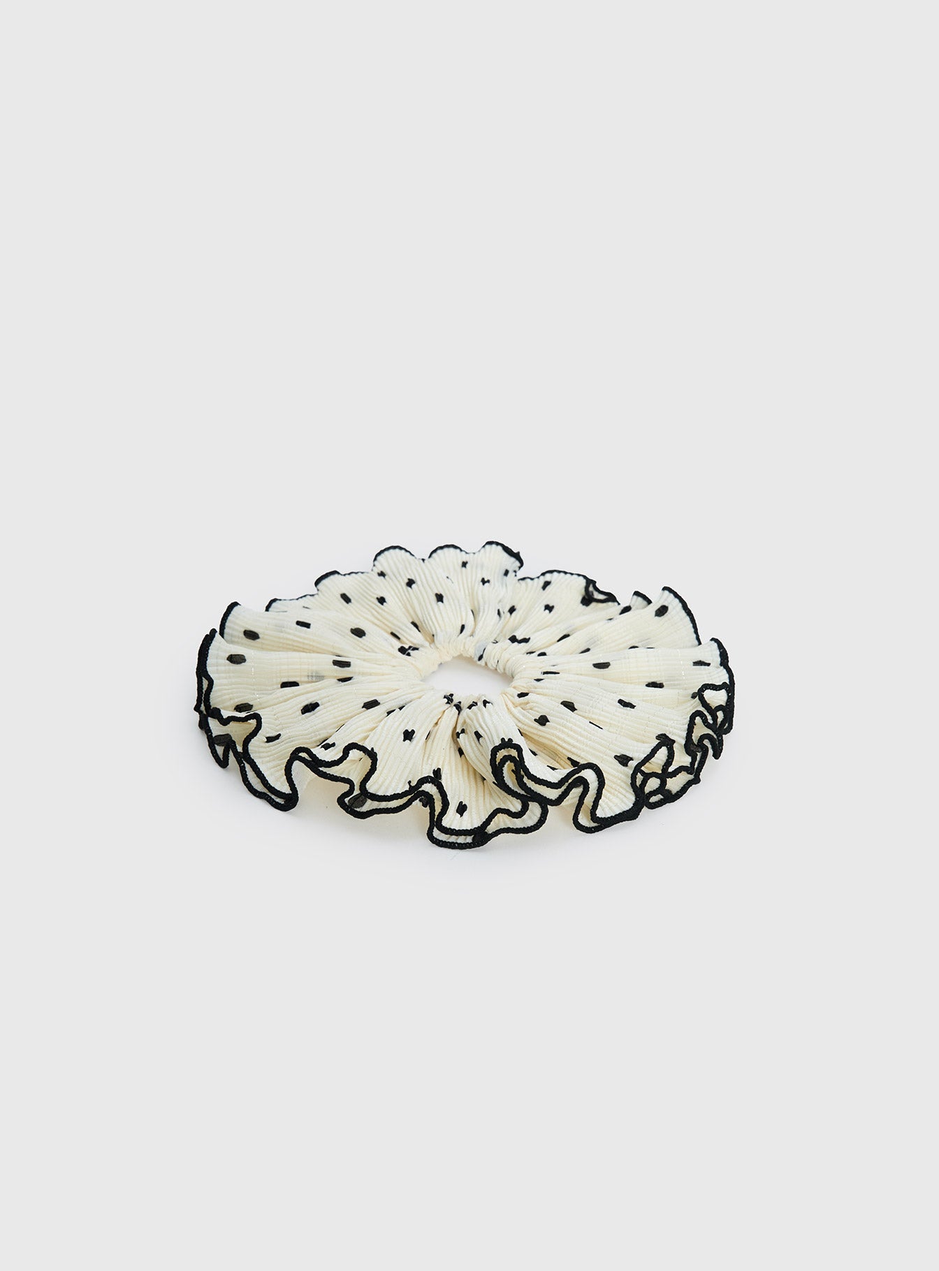 Greatest Gift Scrunchie White Polka