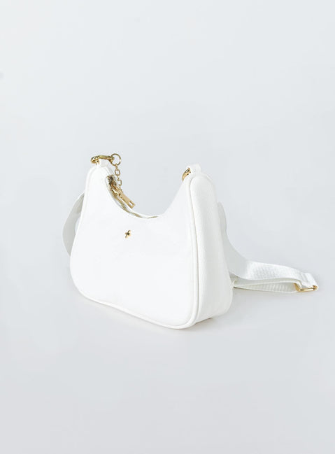 Peta & Jain Paloma Crossbody Bag White Pebble / Gold