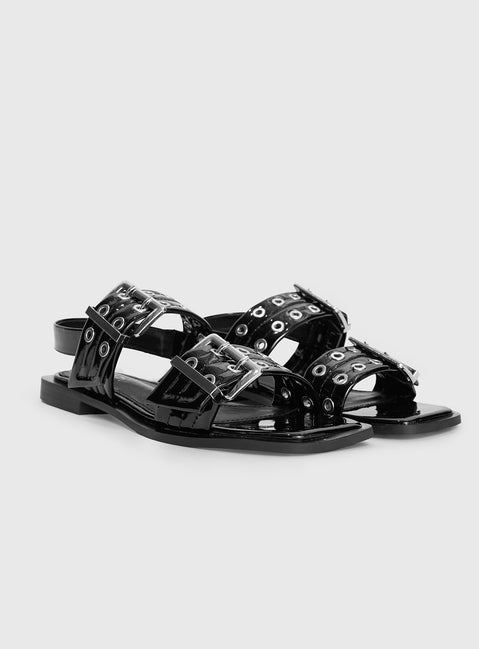 Therapy Elemental Sandals Black Patent