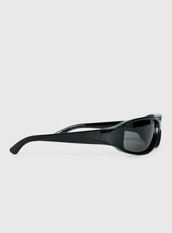 Midnight Rush Wrap Around Sunglasses Black