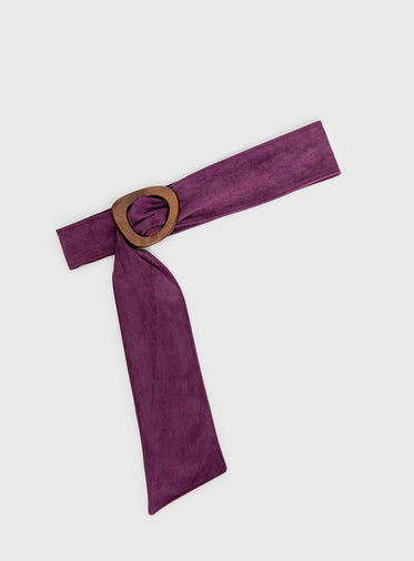 Toluca Faux Suede Belt Plum