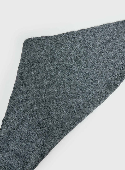 Real Talk Knit Wrap Scarf Grey