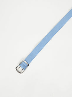 Coralie Faux Suede Belt Blue