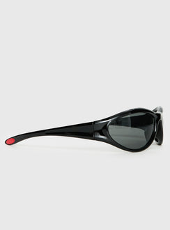 Counterpart Wrap Around Sunglasses Black