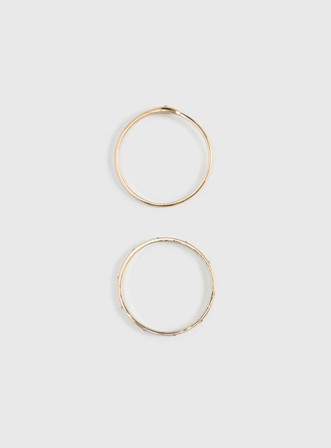 Glitter And Honey Diamante Bracelet Pack Gold