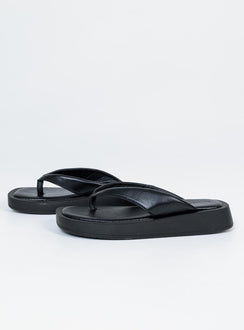 Sandals  Princess Polly Exclusive 100% PU  Flip flop style upper Padded footbed  Platform bas