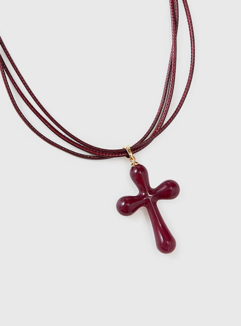 The Boy Is Mine Necklace Red