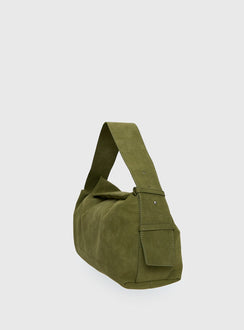 Seraphia Faux Suede Shoulder Bag Green