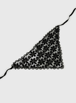 Lilibette Crochet Hair Bandana Black