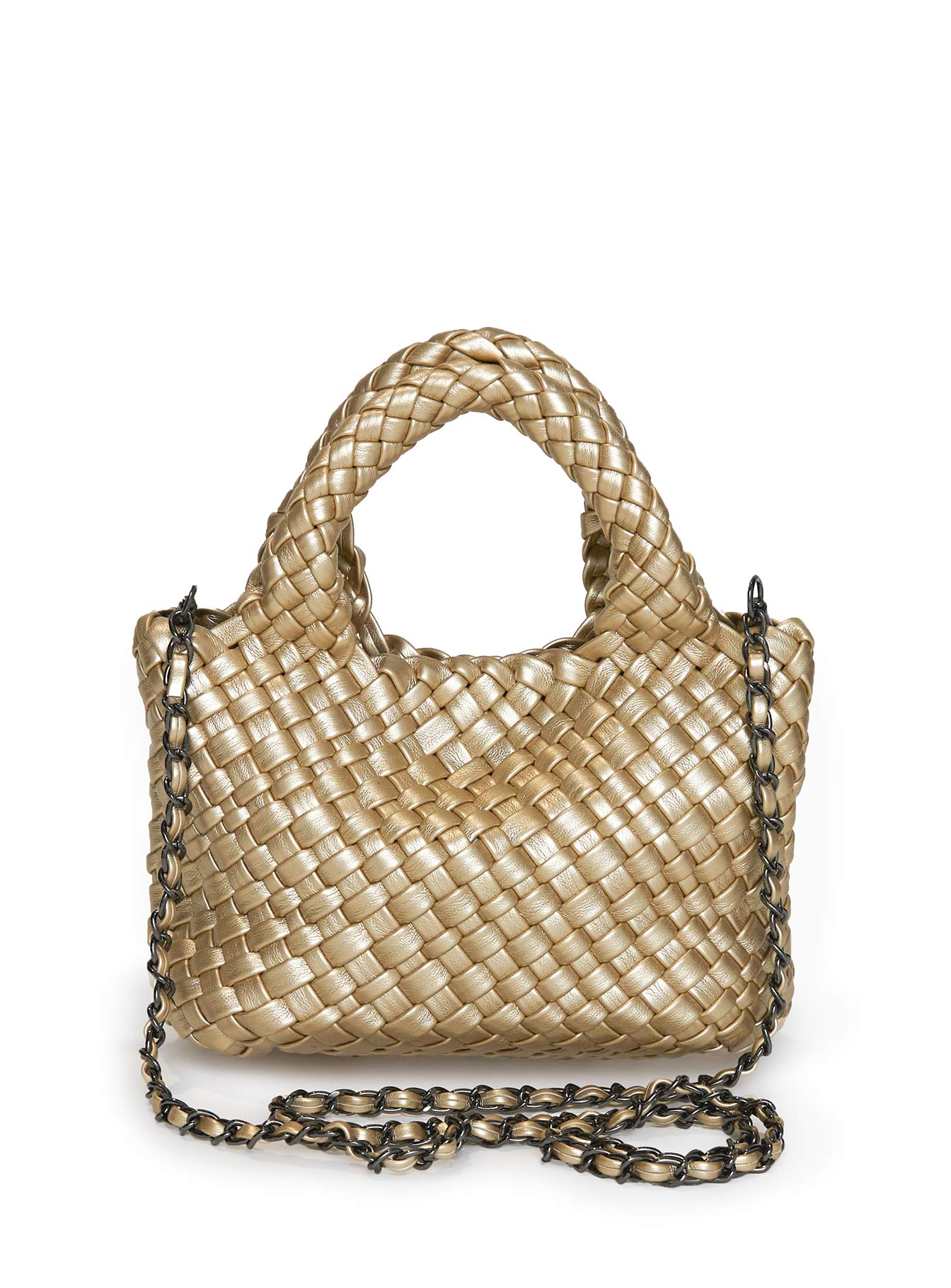 Ready To Party Woven Bag Gold