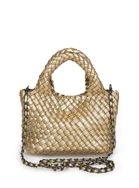 Ready To Party Woven Bag Gold