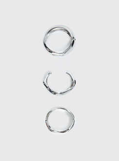 Hot Gossip Cuff Set Silver