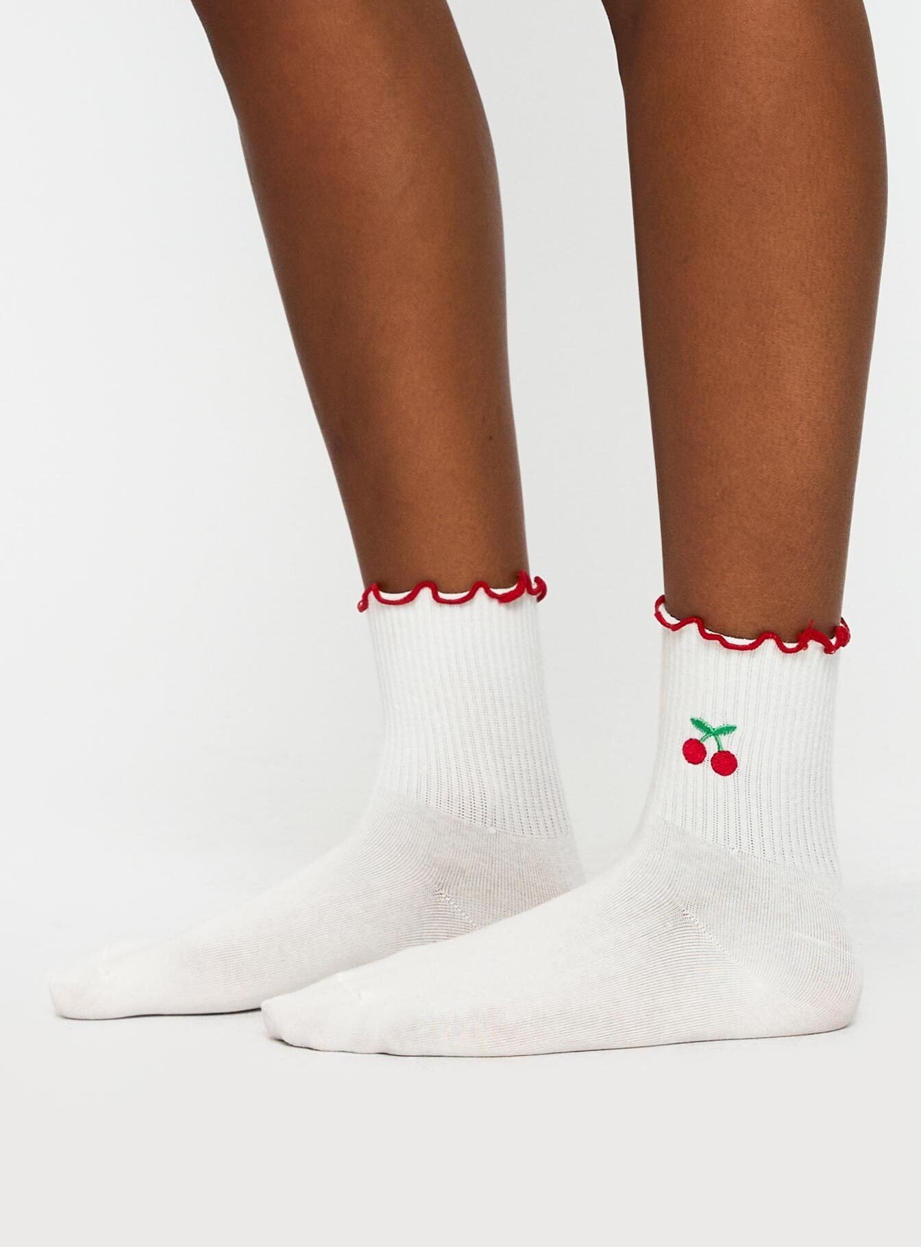 With Eyes Closed Socks White