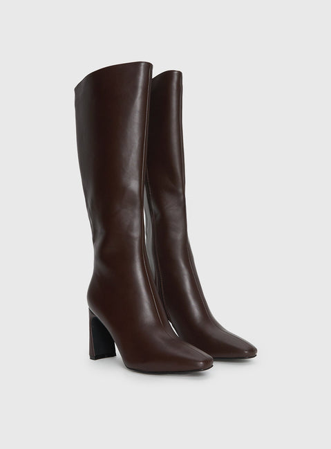 Sawyer Knee High Boots Brown